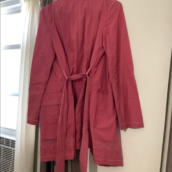 Old navy maternity coral trench coat small - Picture 10 of 16